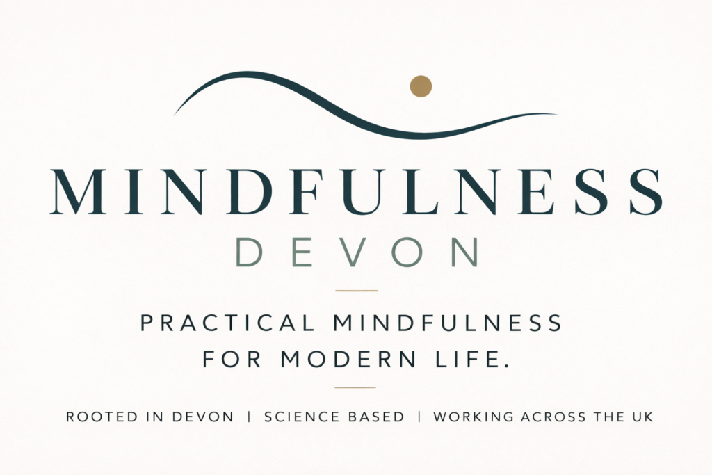 Mindfulness Devon logo - practical mindfulness in Devon